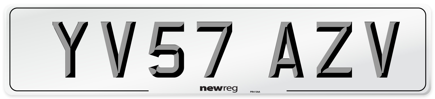 YV57 AZV Number Plate from New Reg